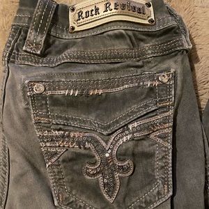 Rock Revival Boris gray crop